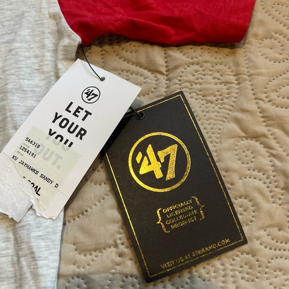 🌸New 47 college vault Kansas Jayhawks crop tee - Picture 5 of 9